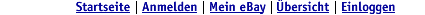 Zur�ck zur Startseite, Anmelden, Mein eBay, �bersicht, Einloggen